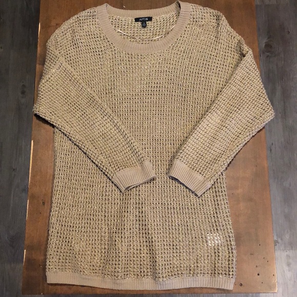 Womens gold sweater Clearance